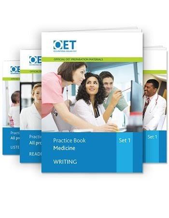 Official OET Practice Books Medicine Set 1 – Listening, Reading, Writing and Speaking 4-book set