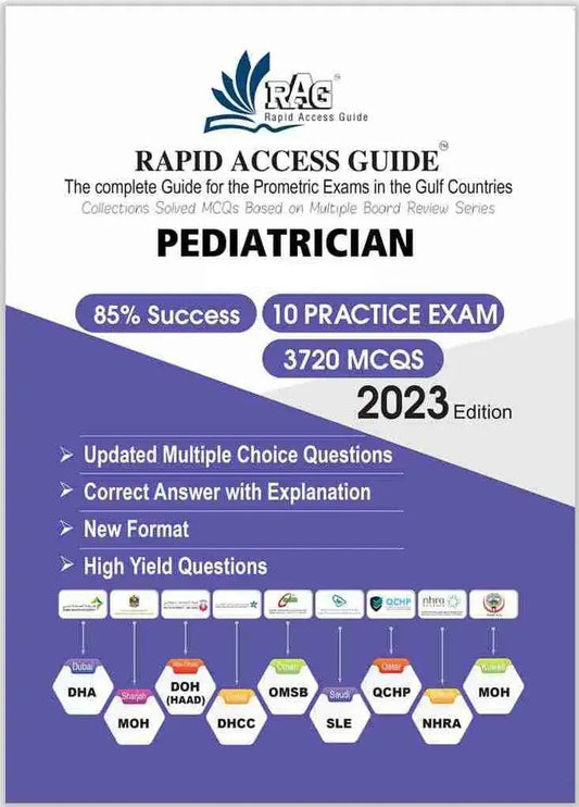 RAPID ACCESS GUIDE Pediatrics MCQ Book Prometric Exam Questions 2023 Javed Books