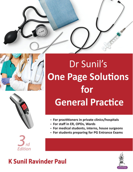 Dr Sunil's One Page Solutions for General Practice 3rd Edition Premium Multicolor Mate Print