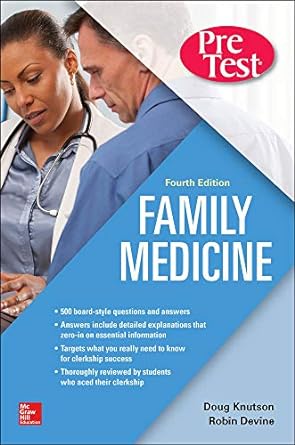 Family Medicine PreTest Self-Assessment And Review 4th Edition Premium Black & white Print