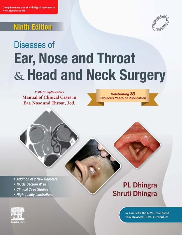 Diseases of Ear, Nose & Throat and Head & Neck Surgery 2025 Ninth Edition Premium Multicolor Matte Print Javed Books