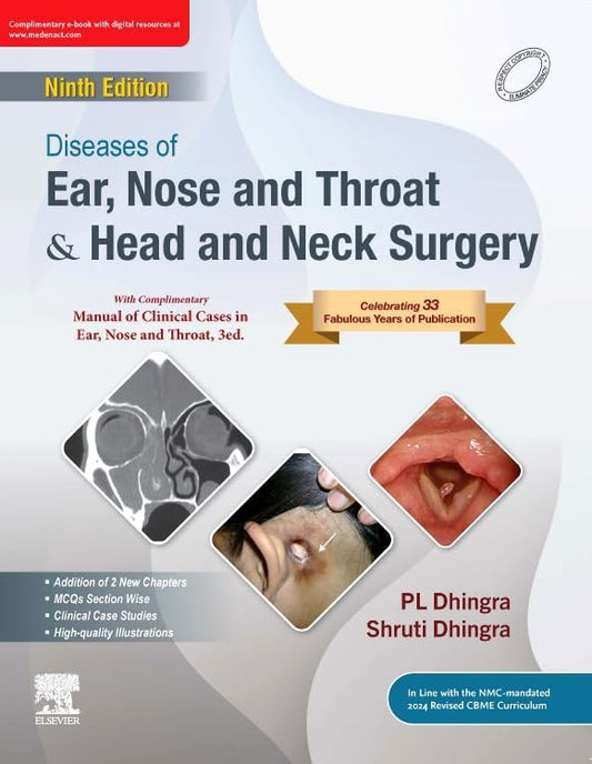 Diseases of Ear, Nose & Throat and Head & Neck Surgery 2025 Ninth Edition Premium Multicolor Matte Print Javed Books