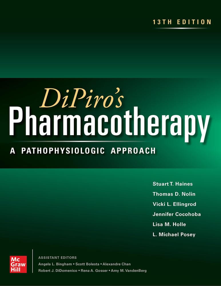 DiPiro's Pharmacotherapy: A Pathophysiologic Approach, 13th Edition 2026 Premium Multicolor Matte Print Javed Books