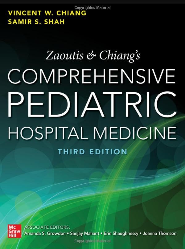 Zaoutis and Chiang's Comprehensive Pediatric Hospital Medicine, Third Edition 2025 Premium Multicolor Matte Print Javed Books