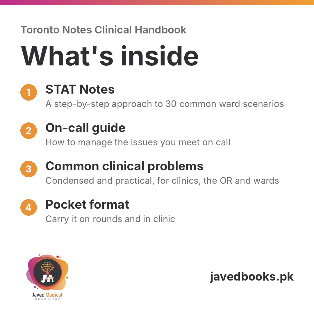 Toronto Notes Clinical Handbook 2026-2027 (42nd Edition) Javed Books