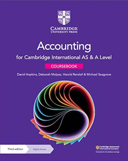 Cambridge Accounting International AS & A Level CourseBook 3rd Edition Original with Digital Access