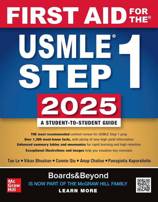 First Aid for the USMLE Step 1 2025 Premium Multicolor Mate Print Scanned From Book