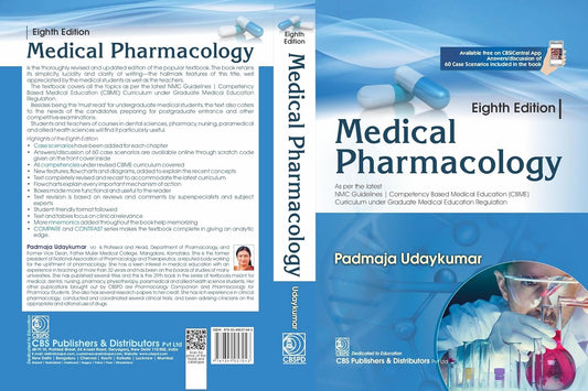 Medical Pharmacology By Padmaja Udaykumar 2026 8th Edition Premium Multicolor Matt Print