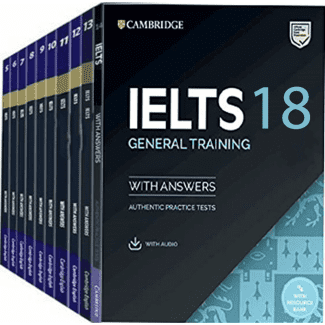 Cambridge English IELTS General Training 1 to 18 Book Set with QR Code for Audio Listening