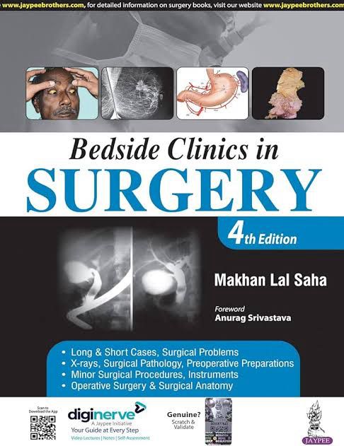 Bedside Clinics in Surgery 4th Edition 2024 Premium Multicolour Mate Print