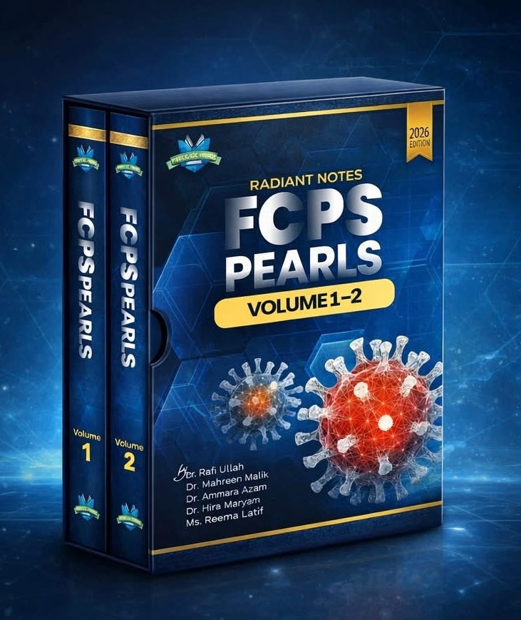 Radiant Notes Rafiullah FCPS PEARLS FOR FCPS -1 15TH EDITION 2026 2 Vols Set Javed Books