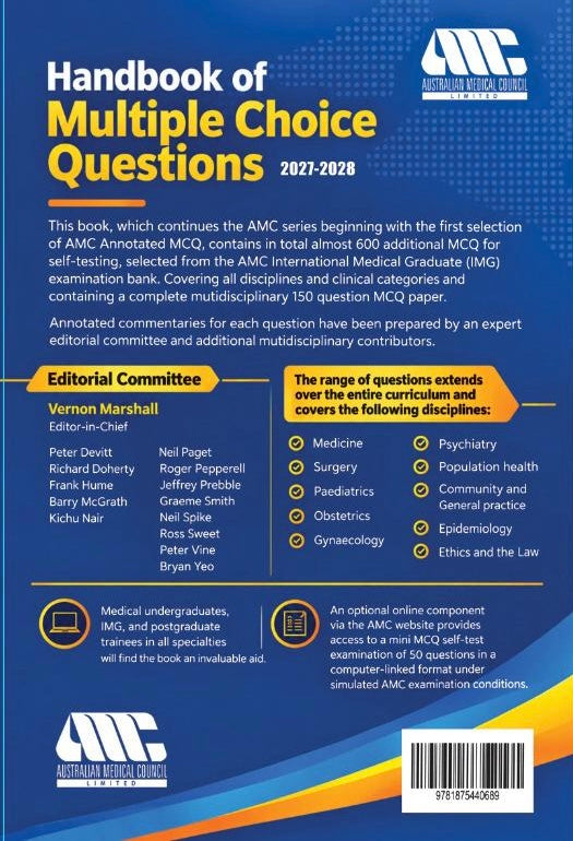 AMC Handbook of Multiple Choice Questions Javed Books