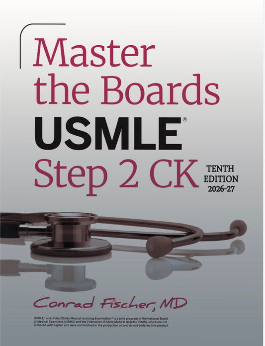 Master the Boards USMLE Step 2 CK, 2026-27 10th Edition Premium Multicolor Local Finish