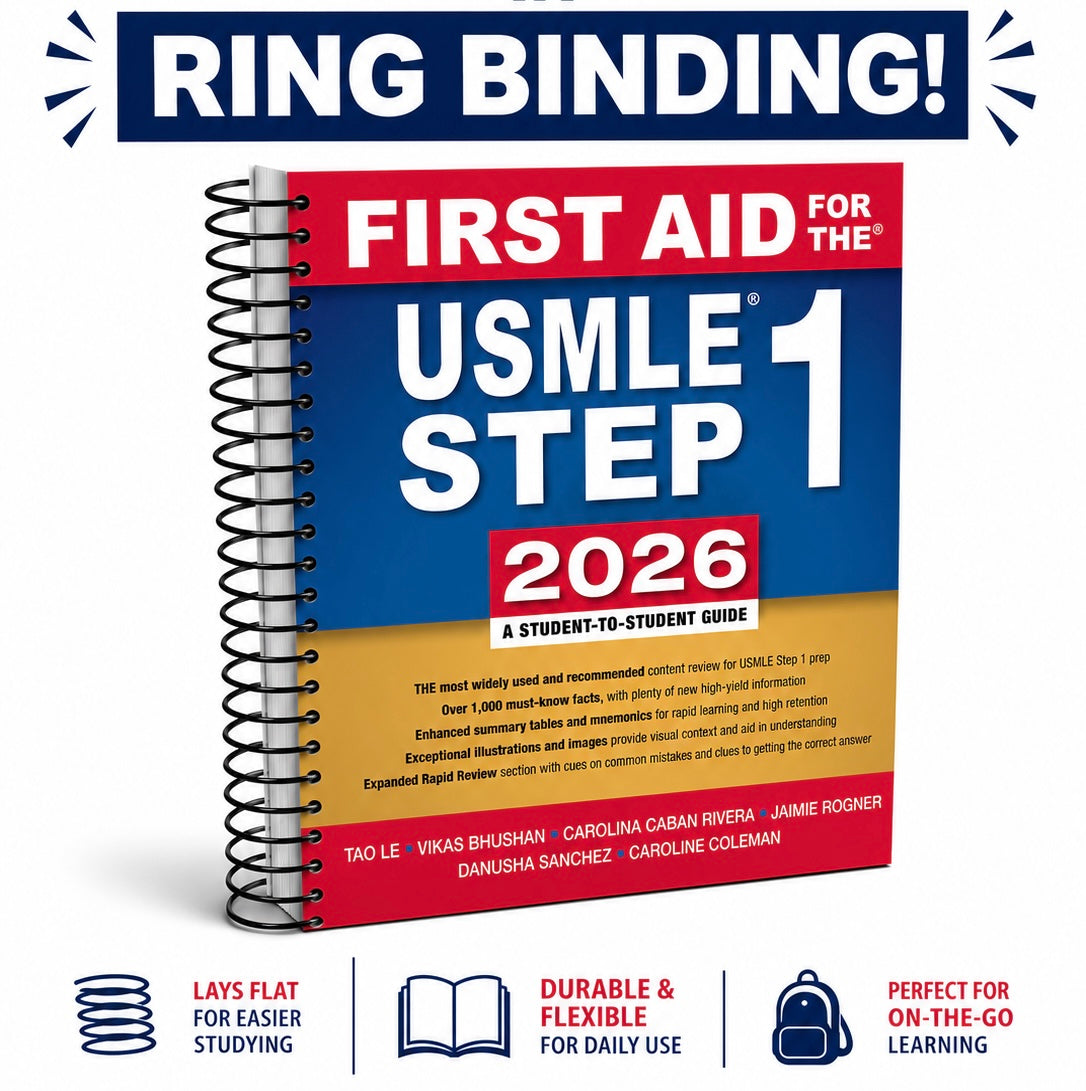 First Aid for the USMLE Step 1 2026
36th Edition Premium Multicolor Mate Print With Ring Binding Javed Books