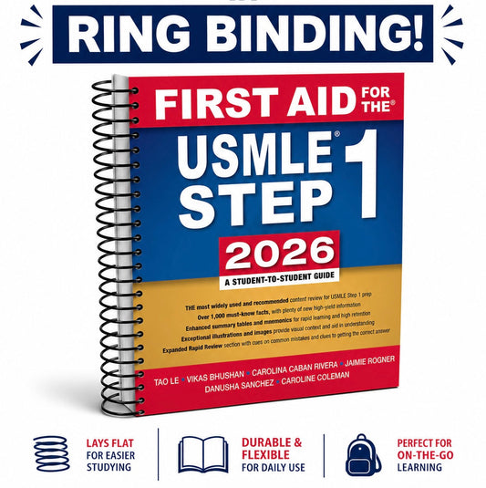 First Aid for the USMLE Step 1 2026
36th Edition Premium Multicolor Mate Print With Ring Binding Javed Books