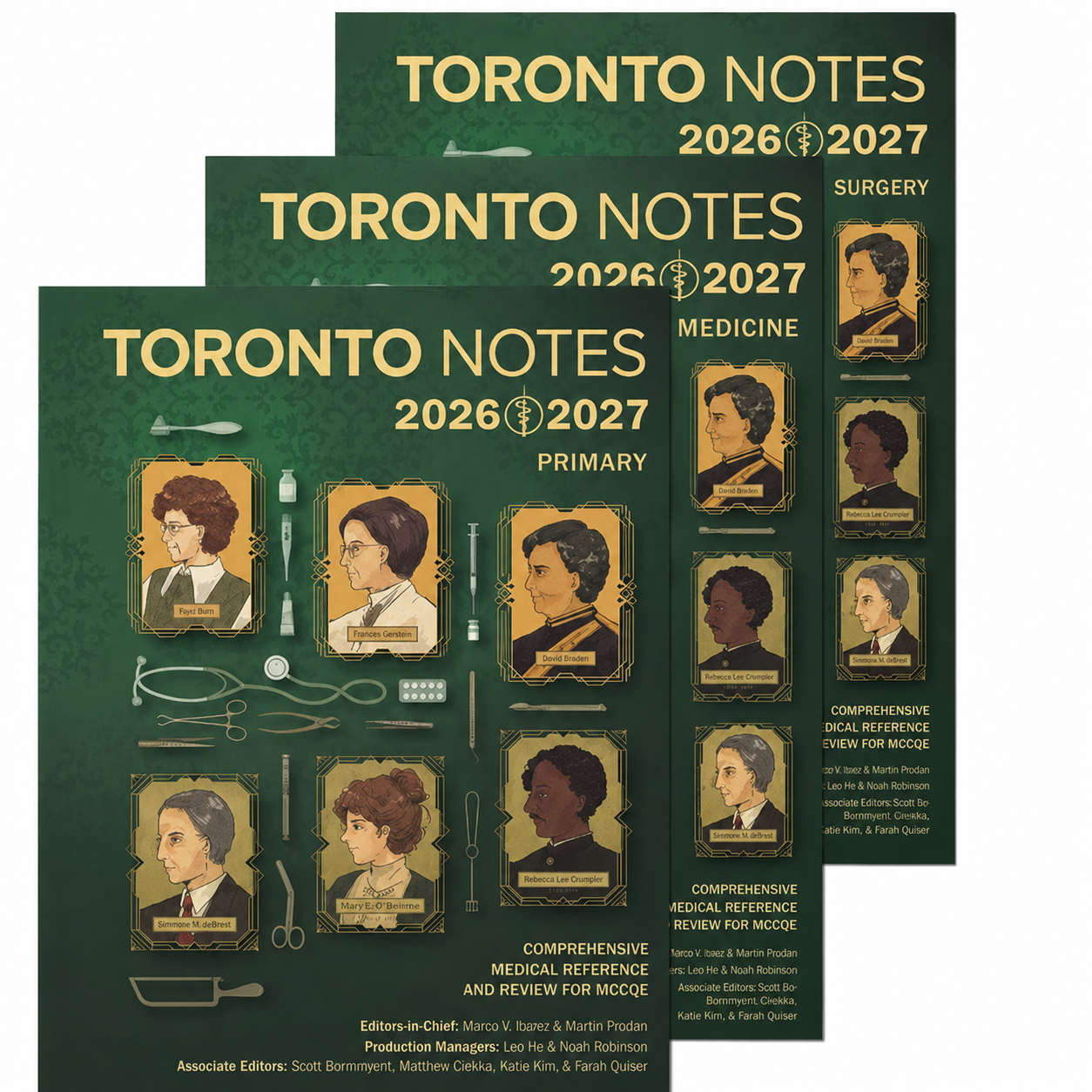 TORONTO NOTES 2026-2027-3 Volume Set Premium Multicolor Mate Print (Pre-Order) Javed Books