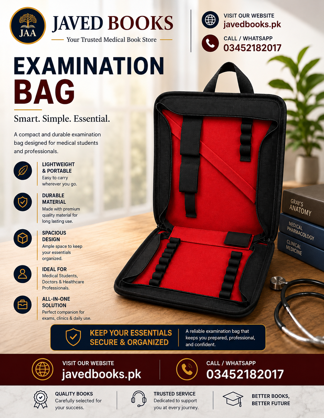 Medical Examination Bag Javed Books