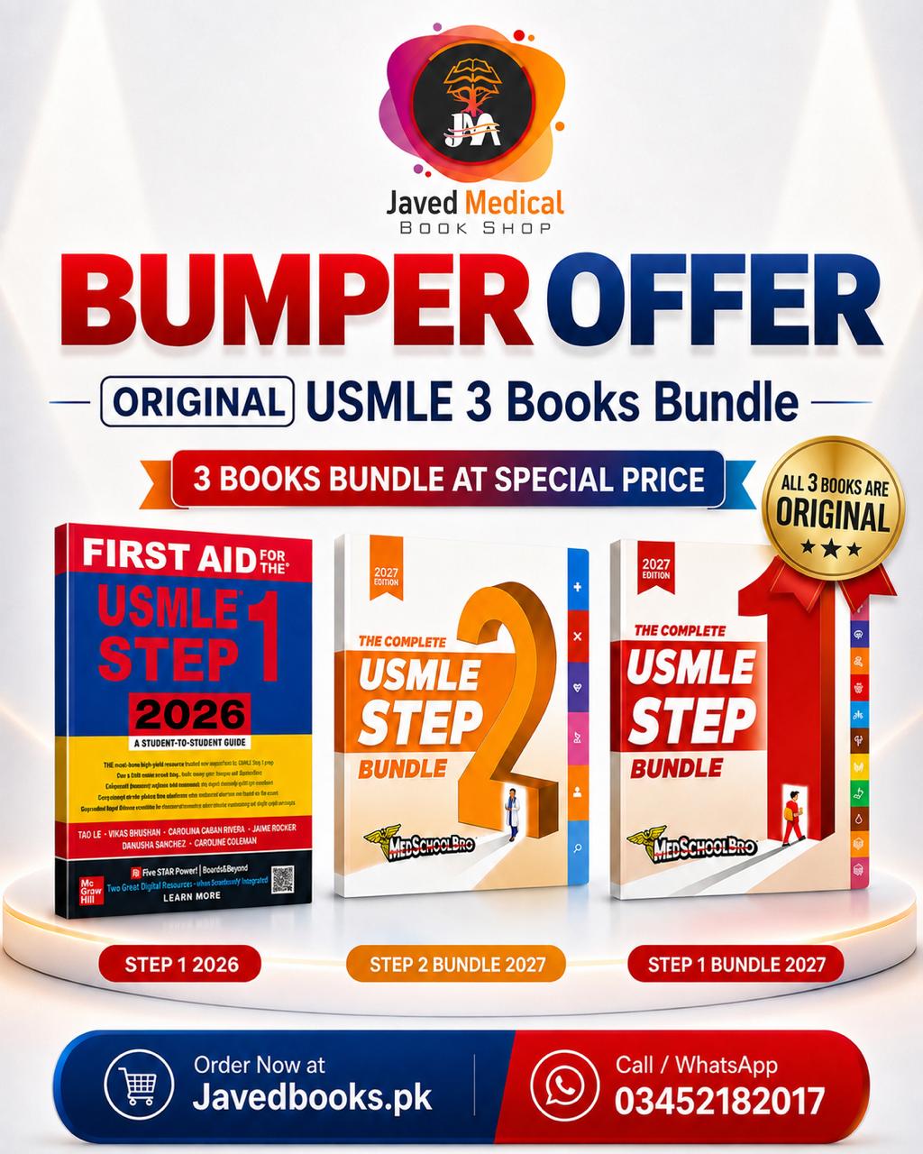 BUMPER OFFER ACE YOUR USMLE EXAM WITH 3 BOOKS BUNDLE Javed Books