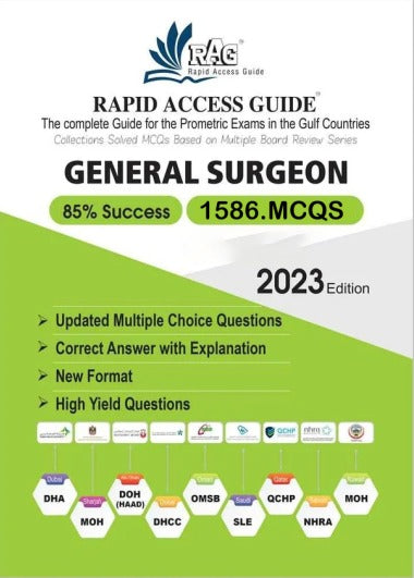 Rapid Access Guide General Surgeon Mcq Book Prometric Exam Questions 2023