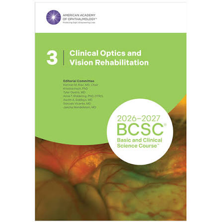 2026-2027 BCSC Section 3 Clinical Optics and Vision Rehabilitation cover – American Academy of Ophthalmology