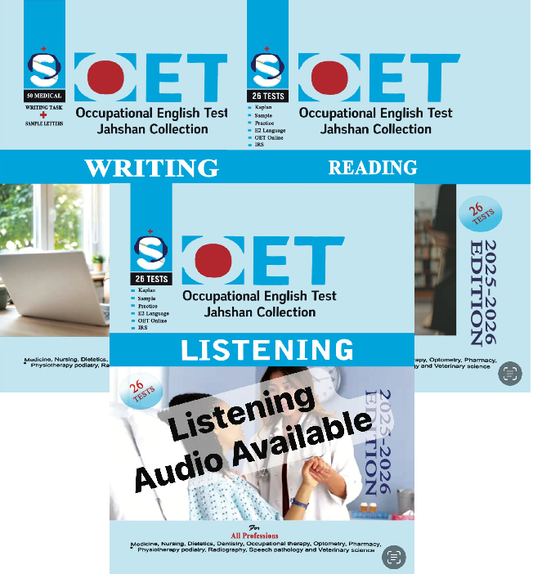 OET Jahshan Collection 2025-26 - 3 Vol Set with (Listening Audio Available)