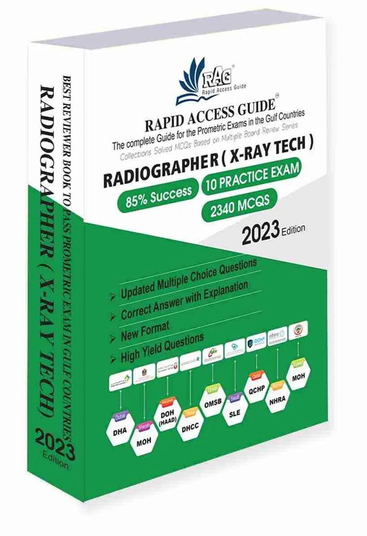 Rapid Acess Guide Radiographer | X-Ray Technician Exam Book 2023 Premium Black & White Photocopy