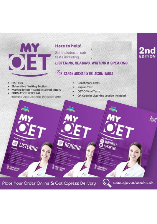 MY OET 3 Volumes Set ( Listening,Reading,Writing&Speaking ) 2024 Color Original