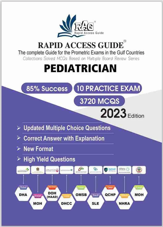 RAPID ACCESS GUIDE Pediatrics MCQ Book  Prometric Exam Questions 2023